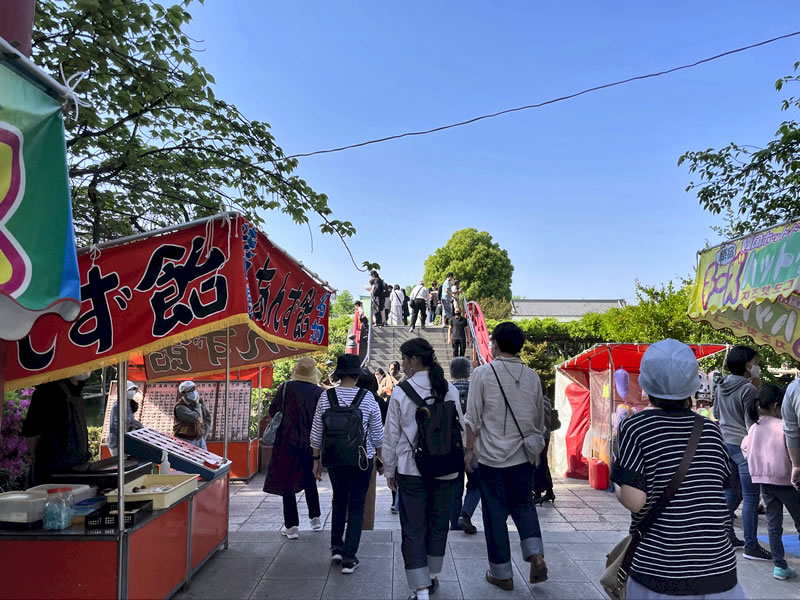 亀戸天神社の屋台の風景