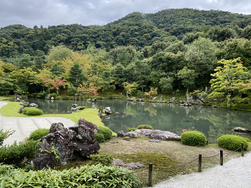 京都 天竜寺 曹源池庭園の景観