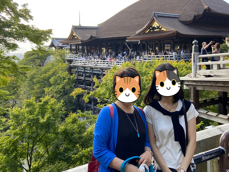 京都 清水寺 本堂の舞台のほうを見た風景