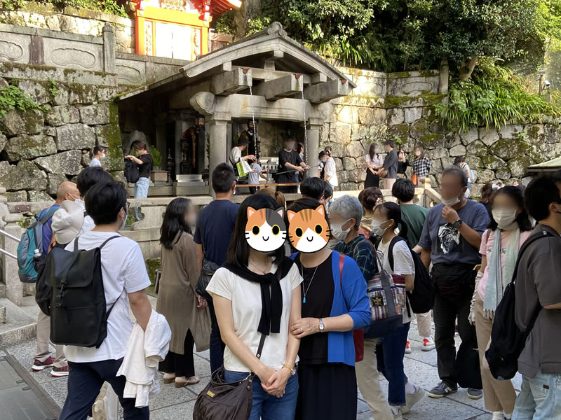 京都 清水寺 音羽の滝周辺の風景