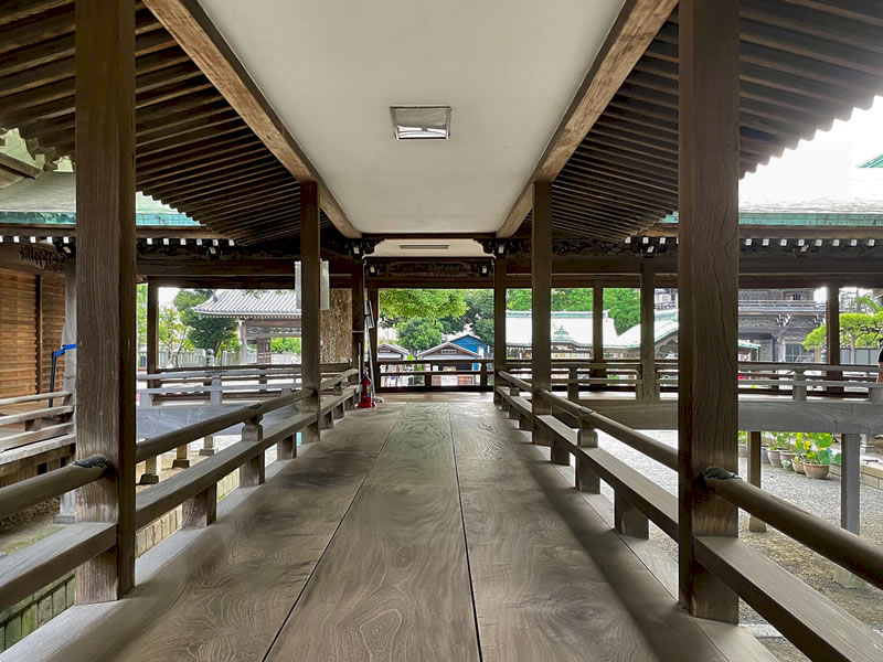 柴又帝釈天 帝釈堂の廊下から見た風景