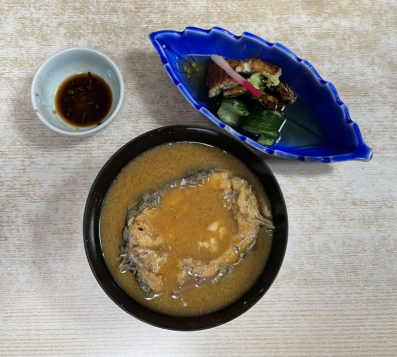 柴又 帝釈天参道の川千屋で注文した鯉こくとうざく