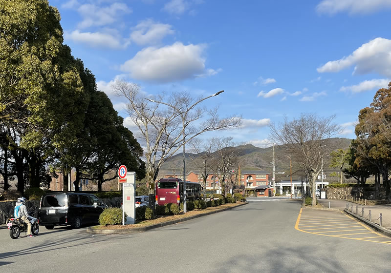 国立京都国際会館前の道から宝ヶ池通りのほうを見た風景