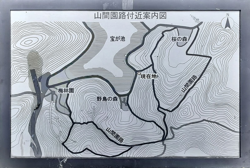 京都市 宝ヶ池 山間園周辺案内図