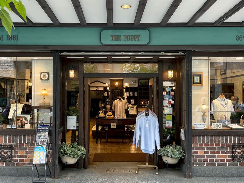 横浜元町通りのメンズファッション店 The Puppy の外観