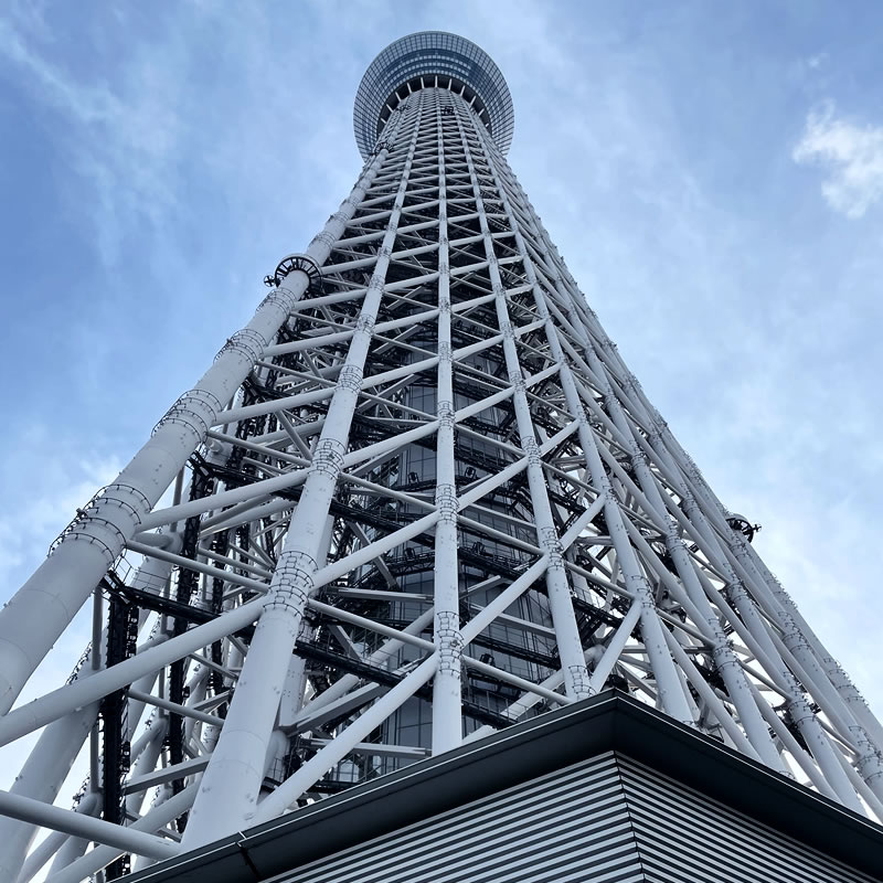 下から見上げた東京スカイツリー