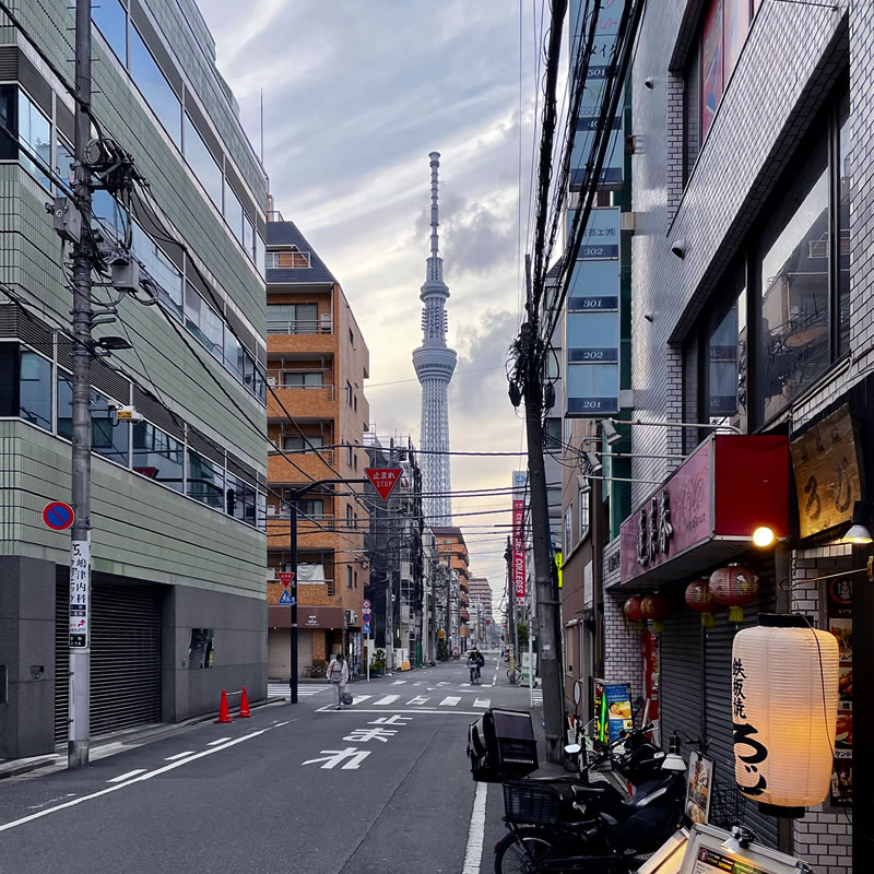 東京都墨田区錦糸二丁目13から見たスカイツリー