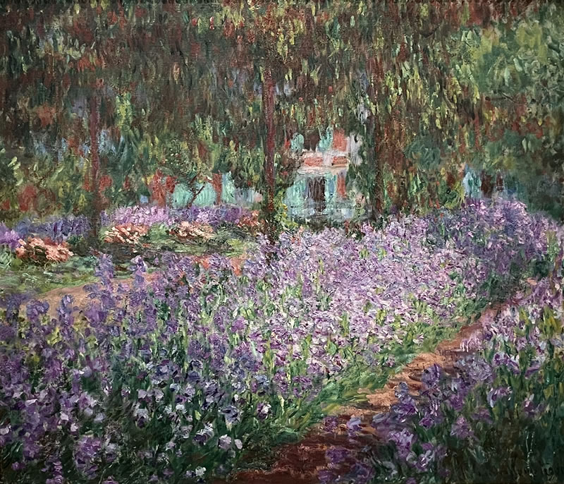 アーティゾン美術館「モネ没後100年 クロード・モネ 風景への問いかけ」展の展示作品 No.100：クロード・モネ ジヴェルニーのモネの庭（1900）