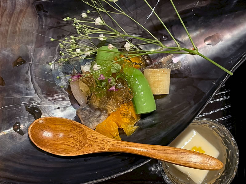谷中 和食店 甚三紅（じんざもみ）の突き出し