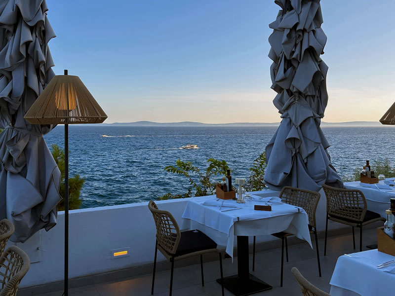 クロアチア スプリト Restoran Adriatic から見たアドリア海