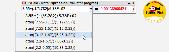 ExCalc view